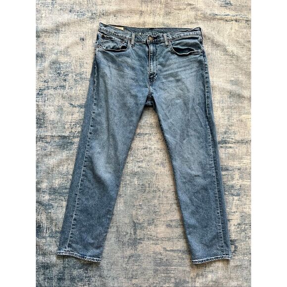 Levi 502 Blue Taper Fit Denim Jeans 36 x 30 - Picture 1 of 7